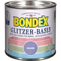 Bondex Glitzer-Basis Einhorn-Lila Seidenmatt 500 Ml