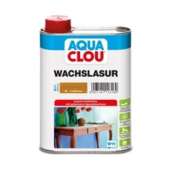 Aqua Clou Wachslasur Hellbraun 250 Ml